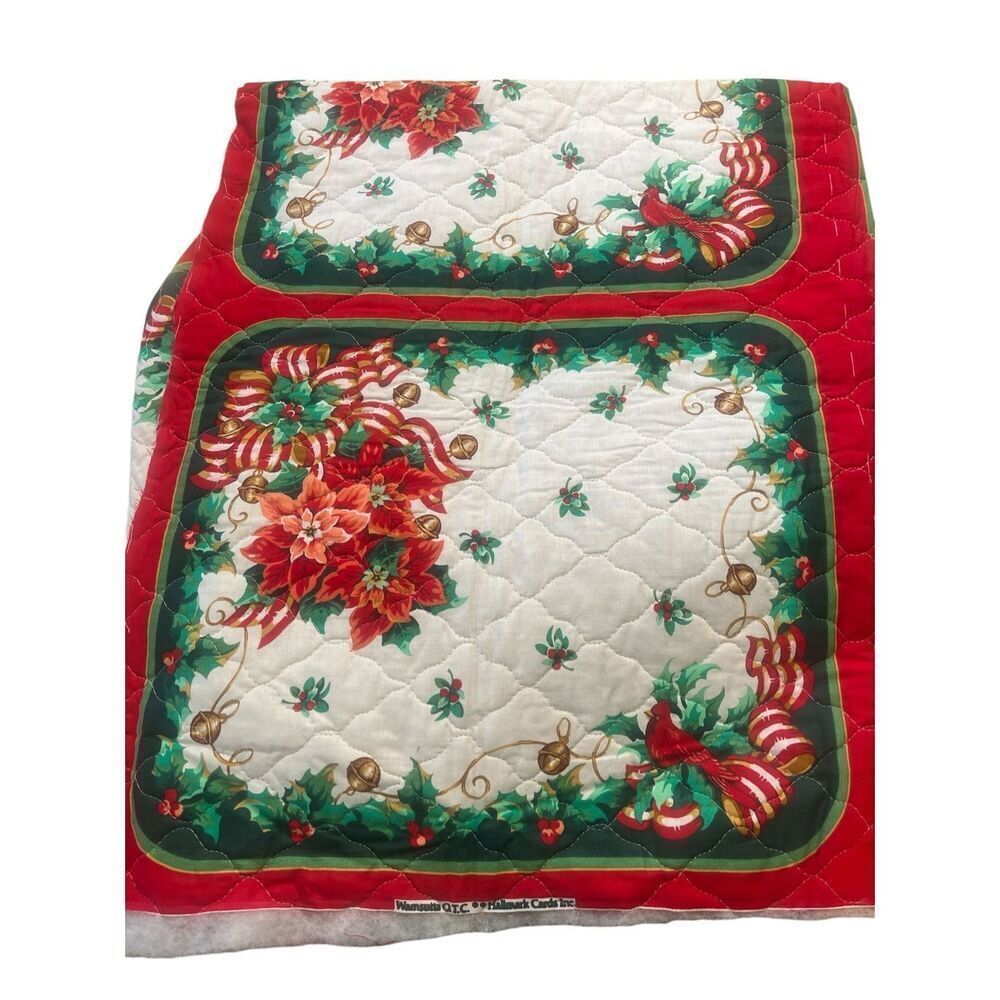 A Christmas Gathering Wamsutta quilted placemats to sew set of 9